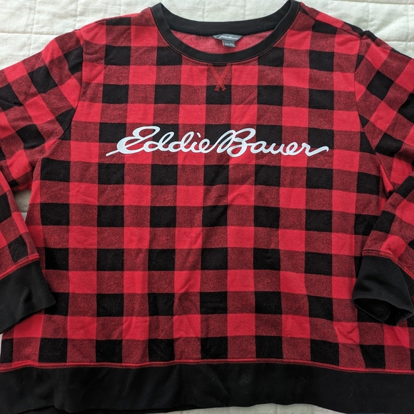 Eddie Bauer 2X Plaid Sweatshirt - Picture 1 of 5